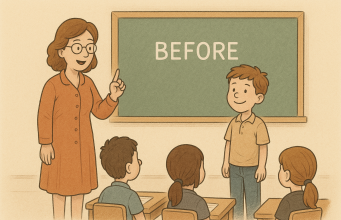 Tommy is doing some spelling drills.