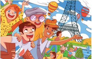 Find Baguette, Cheese, Ice cream cone, Hamburger, Croissant, Cupcake.