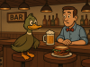 A duck walks into a bar around lunchtime