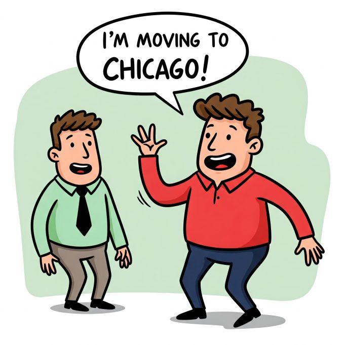 A man was telling his co-worker