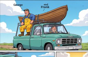 Two newfies, George and Frank