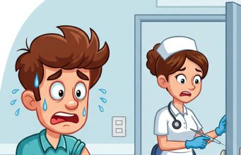 Jacob, who has always had a fear of needles