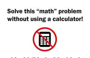 Solve this math test without a calculator.