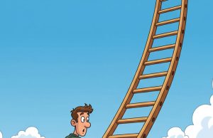 Harry came upon a big, long ladder