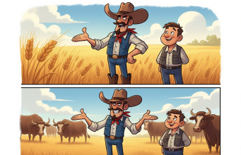 A Texan farmer is on vacation in Australia.