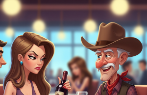 An old man from Texas asked a waiter