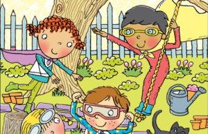 Find Sailboat, Ice-cream Cone, Flashlight, Book, Pencil, Bat.