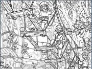 Hidden Picture: Fun in the Trees.