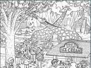 Find Corn, Axe, Candle, Hammer, Pizza, Pea.