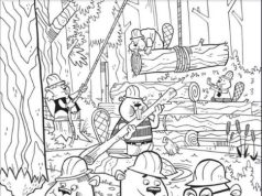 Hidden Picture: Beavers.