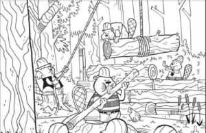 Hidden Picture: Beavers.