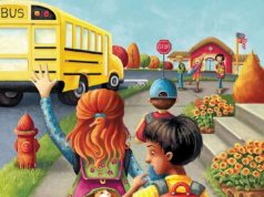 Hidden Picture: Time for School.