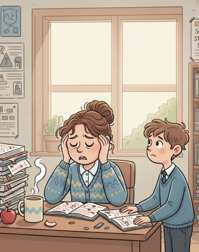 An English teacher spent a lot of time