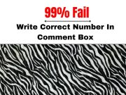 What Number Do You See? 99% Fail