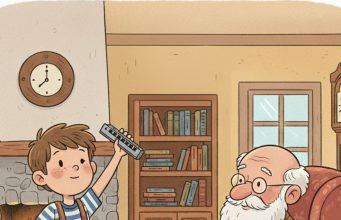 Little Ben came into the house