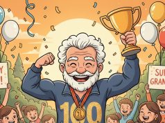 Grandpa was celebrating his 100th birthday.